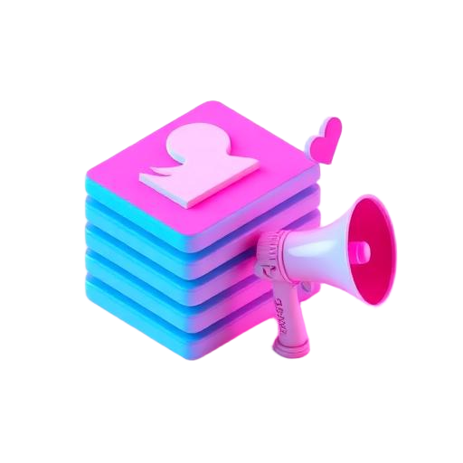 Social Media Assets 3D illustration